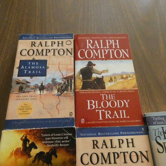 Lot Of 7 Ralph Compton Western Paperbacks 2 Duplicates - Picture 2 of 8